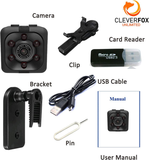 Mini Spy Camera with Audio & Video, 1080P Hidden Camera, Portable HD Nanny Cam with Night Vision & Motion Detection for