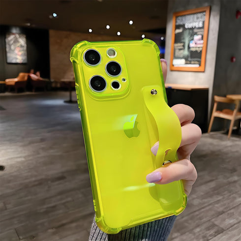 siduater Strap Holder Case for 6.1" iPhone 12 Pro, Clear Soft TPU Protective Shockproof Bumper