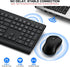 EDJO 3 2.4G Wireless Keyboard and Mouse Combo, Full Size Quiet Key Computer Keyboard and Cordless Mice with DPI