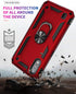 Galaxy A01 Case with HD Screen Protector, Military Grade Hybrid Hard PC Soft TPU Shockproof Protective Case, Red