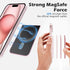 imluckies Magnetic Wallet for iPhone MagSafe, Pink Double Stretchy Fabric Pocket Wallet, Magnet Credit ID Card Holder