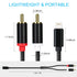 Lightning to RCA Cable Audio Aux Adapter - Stereo Y Splitter for iPhone, iPad, 6FT