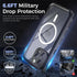 iPhone 15 Pro Max Case Waterproof - IP68 Case with Kickstand, Impact Resistant TPU + PC, Suitable for Diving, Swimming,