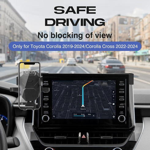 Car Phone Holder for Toyota Corolla 2019-2024/Corolla Cross 2022-2024, Adjustable GPS Phone Mount for 8-inch Screen