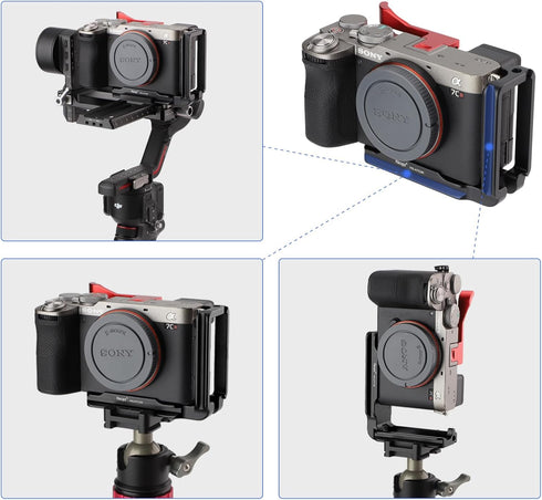 Haoge Camela L Bracket for Sony A7C2 A7CR Camera, Integrated Metal Arca Style Compatible Quick Release Plate