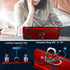 LUMARKE Galaxy A51 4G Case with Screen Protector, Military Grade Protective Phone Cover with Magnetic Ring Kickstand Red
