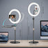 Wowcati 10" Desk Ring Light with Magnetic Phone Stand for Zoom Meetings, Ring Lights for Video Recording, Laptop Light