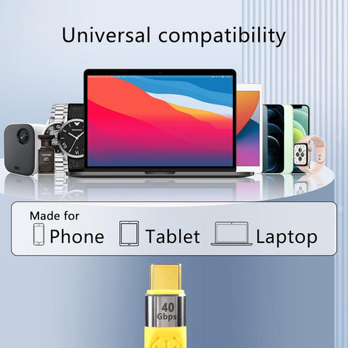 SinLoon 40Gbps USB4 Type C Extension Cable, 100W PD Fast Charging, 8K USB C to USB C Flat Slim Data Cable