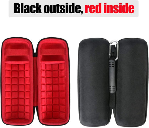 co2CREA Hard Travel Case Replacement for Ultimate Ears UE BOOM 4 / BOOM 3 Portable Bluetooth Wireless Speaker (Black Case + Inside Sunset Red)