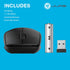 JLab GO Wireless Mouse, Black, Connect Via Bluetooth or USB Wireless Dongle, Multi-Device Toggle, Portable,