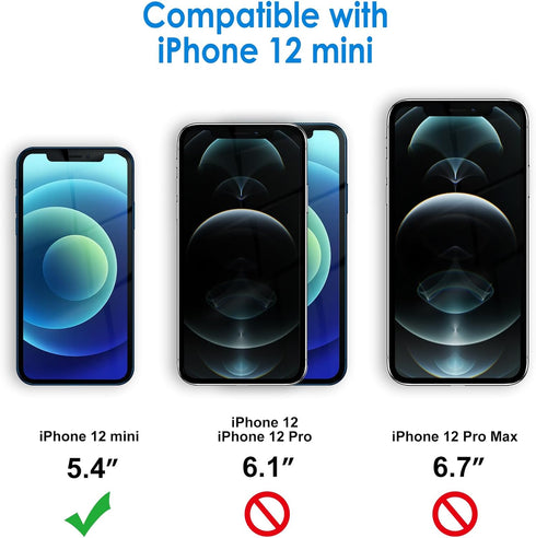 JETech Case for iPhone 12 Mini 5.4-Inch, Non-Yellowing Shockproof Bumper Cover with Anti-Scratch Clear Back - Blue