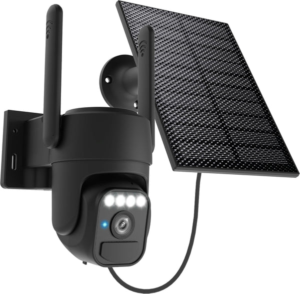 WY-LINK Solar Camera Outdoor Wireless, 360 Cameras for Home Security, Two-Way Talk, Auto