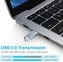 ABLAZE 8GB Flash Drive 5 Pack - Metal USB 2.0 Thumb Drives with Keychains, Sliver Pendrive