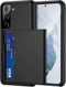 Jiunai Samsung Galaxy S21 Plus Case - Dual Layer Hard PC & Soft TPU Wallet Case with Credit Card Holder for 6.7'' 5G