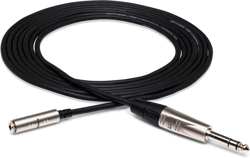 Hosa HXMS-025 REAN 25 Feet 3.5 mm TRS to 1/4" TRS Pro Headphone Adaptor Cable