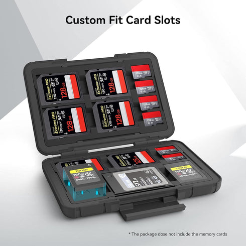 SmallRig SD Card Holder Case, 15 Slots, Water-Resistant for SD, Micro SD, CFexpress Type A/B, XQD Cards - 3192