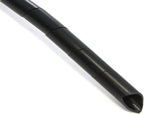 33FT PE 3/8 Inches (10 mm) Black Polyethylene Spiral Cable Wire Wrap - Cable Management Protector Sleeve