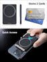 PROfezzion Minimalist Slim Magnetic Wallet, Anti-Slip Durable Plastic Card Holder 2-Cards for MagSafe Compatible with