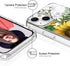 ICEDIO iPhone 13 Case with Screen Protector, Slim Fit Crystal Clear Cover with Fashionable Designs for Women
