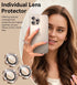 16 16 Matekxy for iPhone Pro/iPhone Pro Max Camera Lens Protector Glitter, Anti-Scratch Bling Ring Cover, Cute Girly