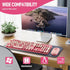 Guiheng Set 2.4G Wireless Keyboard and Mouse Combo, Full Size Compact Quiet Wireless Keyboard and Mouse Ultra-Thin