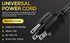 Cable Leader 10ft 18 IEC320 C13 5-15P, AWG Universal Power Cord to NEMA Extension Power Cord, Compatible