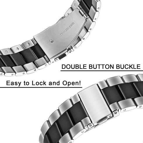 EIGIIS Military Smartwatch Straps, Stainless Steel Replacement Straps for VALYV K22/EIGIIS K22/GUCABE Smart Watch