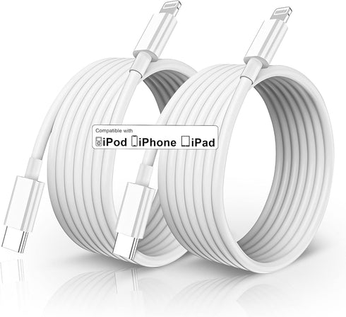MFi Certified 3FT USB C to Lightning Cable - 2 Pack, Fast Charging for iPhone 13/12/11/11 Pro/11
