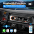 Single Din Car Stereo Bluetooth Car Radio, Car Audio with Handsfree and App Control,LSLYA 4X50W Car Radio Supports FM,AUX,USB,TF,EQ,Fast Charging | No CD DVD Player