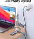 LENTION USB C Hub with 100W Charging, 4K HDMI, Dual Card Reader, USB 3.0 & 2.0 for MacBook Pro/Air, Space Gray
