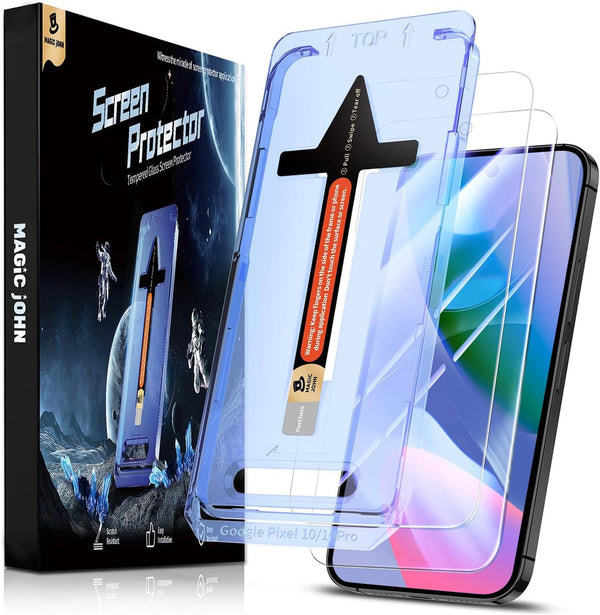 MAGIC JOHN 2 Pack for Google Pixel Google Pixel 10/10 Pro Tempered