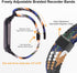 2 Pack Adjustable Braided Wristband Compatible with Plaud NotePin & NotePin S AI Voice Recorder,Breathable Soft