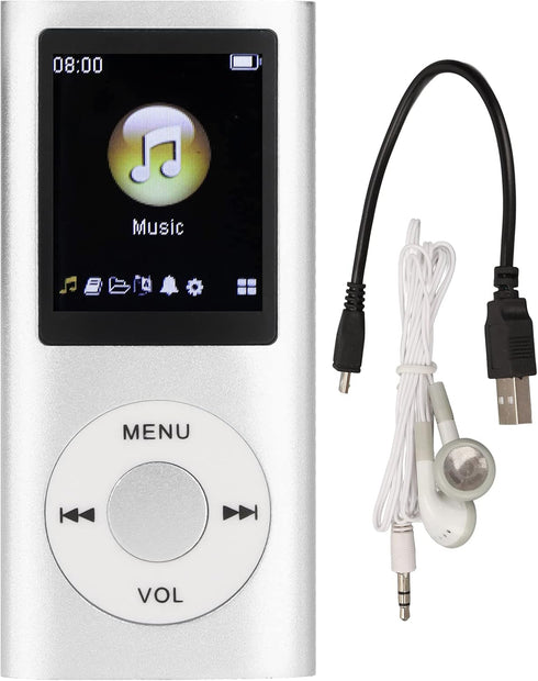 Heayzoki MP3 1.8" 8-Hour 64G Player with LCD Screen, Lossless Audio, Battery, Aluminum Alloy Body, SD Card Support(not