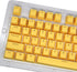 PBT Keycaps, 108 Keys Translucent Key DIY Keycaps for 61/64/87/104/108 Key Mechanical Keyboards (Yellow)