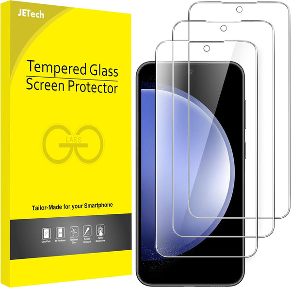 JETech Screen Protector for Samsung Galaxy S23 FE (6.4-Inch) - Fingerprint Compatible, HD Clear, 3-Pack