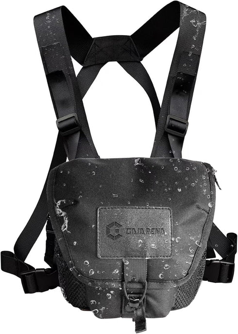 GAIARENA Binocular Harness Chest Pack, Waterproof Bino Harness with Rangefinder Pouch for 20x50 Binoculars (Full Size)