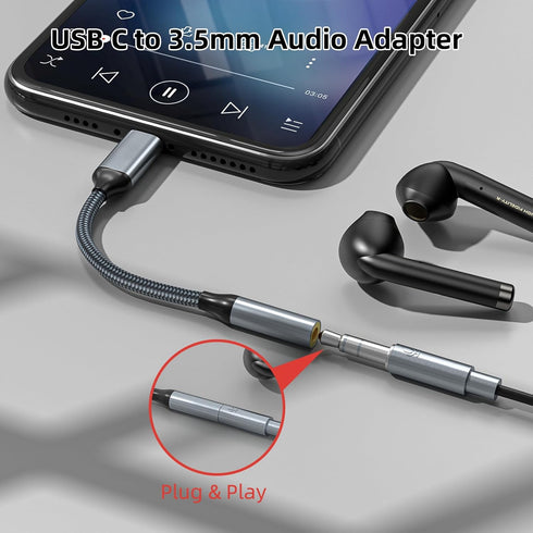 USB C to 3.5mm Headphone Jack Adapter (2 Pack) - USB-C to Aux Audio Dongle for iPhone, Galaxy, Pixel, iPad Pro