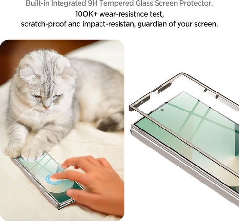 Miimall Slim Fit for Samsung Galaxy Z Fold 6 Case, Camera Protection, Ultra Thin PU Leather Luxury Case, Green