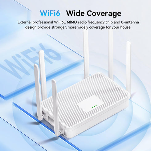 bliyee 2026 AX3000 6 6 4 Setup New WiFi Router, Dual Band Full Gigabit Wireless Router with High-Gain Antennas |