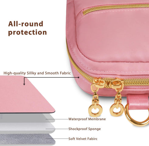 Laptop Case Bag for Women Men, Waterproof Sleeve for MacBook/Dell/HP/Acer/ASUS/LG, Pink, 15-15.6 Inch