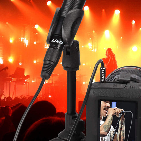 J&D XLR to 3.5mm Microphone Cable, 3 Feet PVC Shelled XLR Female to 1/8 inch TRS Male Balanced Cable