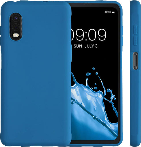 kwmobile Soft Slim Protective TPU Silicone Case for Samsung Galaxy Xcover Pro - Blue Reef