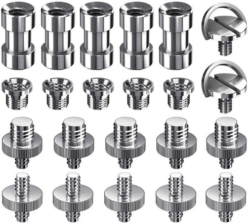 Camera Screw Kit, SDTC Tech 22 Pcs D-Ring Quick Release Plate Mount Screw for DSLR Camera/Monopod/Ballhead/Light Stand