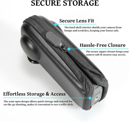 Insta360 X4 Accessories Kit, Bundle of Hard Shell Carry Case, Silicone Protective Case, Lens Guard