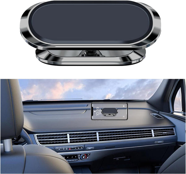 Car Magnetic Phone Holder, 360° Adjustable Hands-Free Cradle for All Smartphones, Mount for Car Windshield and Dashboard