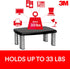 3M 4-Port Adjustable Monitor Stand with USB Hub, Black, Great for Computer Monitors, Laptops, TVs, Speakers, Printers
