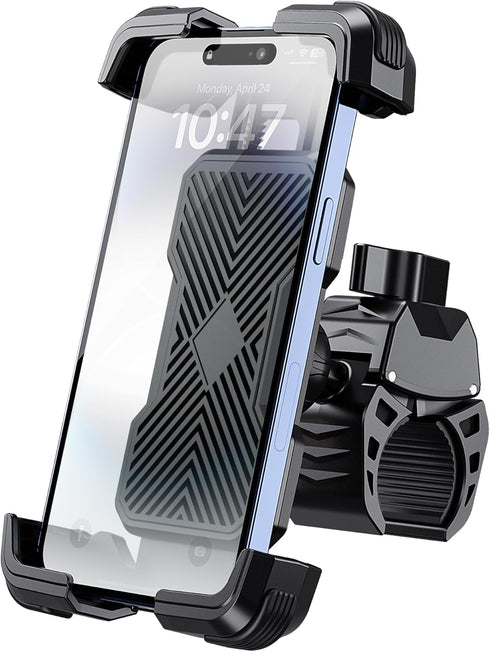 Bike Phone Holder, Universal Motorcycle Phone Holder for Road Bike MTB Scooter, 360 Rotate for 4.7-7.2 Inch