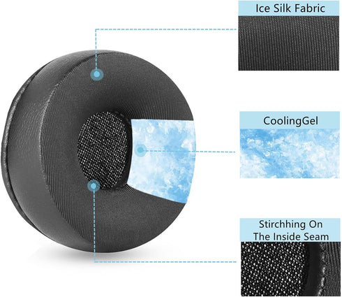 TaiZiChangQin Cooling Gel Ear Pads, Replacement Cushions Compatible with Logitech H820e H570e H650e Wireless Headphones