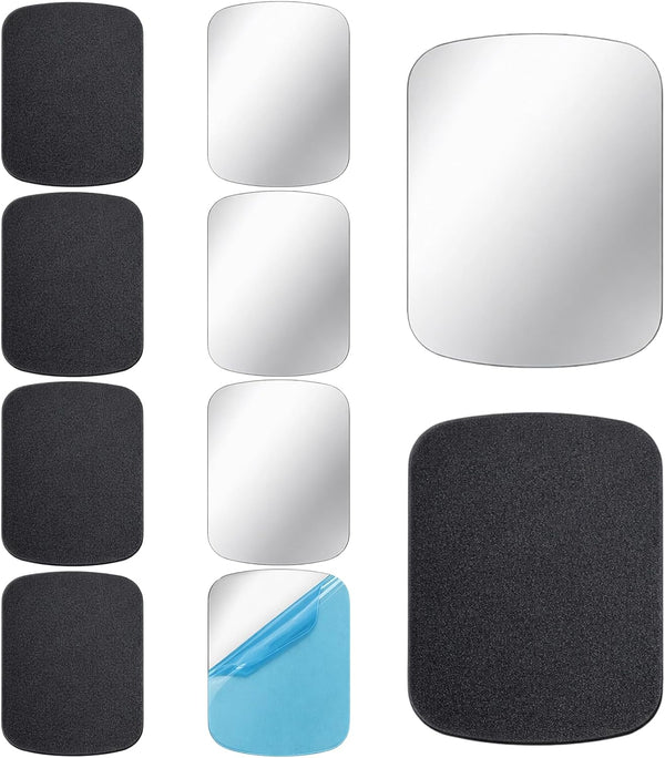 Xthrotsenk 10 Pcs Adhesive Thin Metal Plates, Non-Magnetic Metal Plate with Sticker for