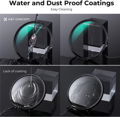 K&F Concept 72mm Black Diffusion 1/8 Waterproof Mist Camera Lens Filter with 24 Multi-Coatings for Photography